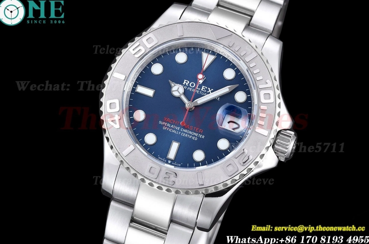 SS Blue MY8215 40mm SS Dot Yacht-Master GDF 126622 0106
